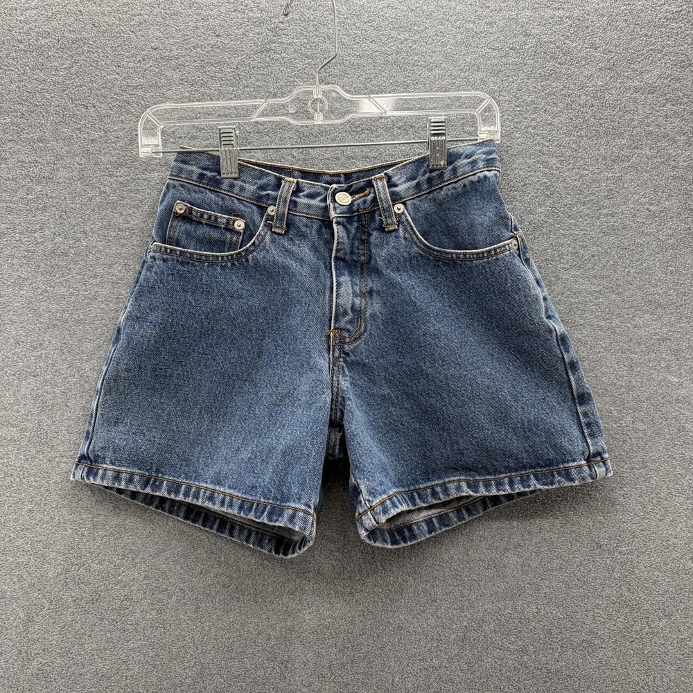 VTG 90s Rio Shorts Juniors 5 or 25X4 Blue Denim Mom High Rise Made USA